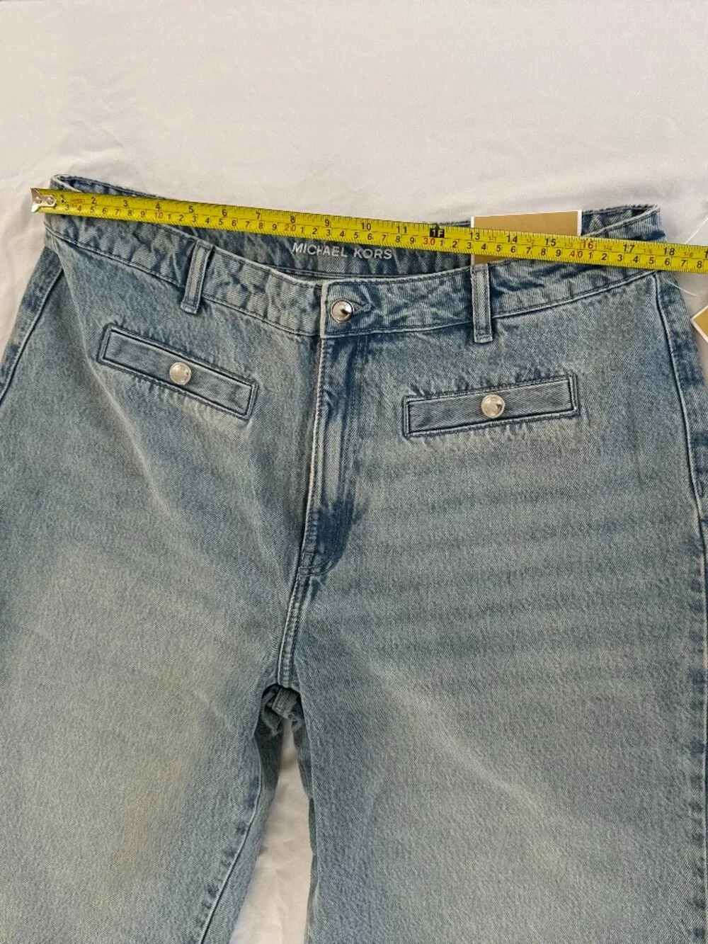 MSRP $110 - MICHAEL KORS Women's Size 16 Selma Crop Wide Leg High Rise Jeans